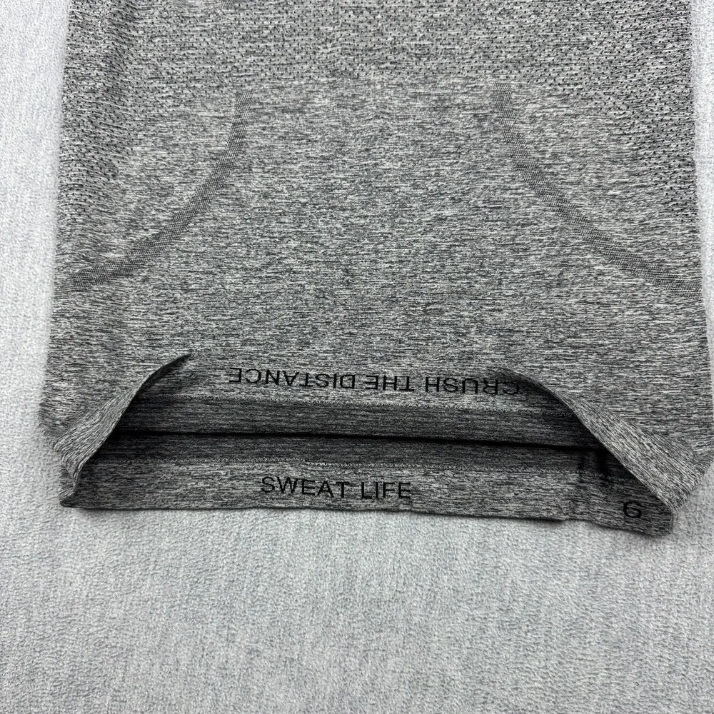 Lululemon Shirt Womens 6 Gray‎ Heather Swiftly Tech Yoga Gym Short Sleeve Active